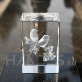 Birds in Crystal (80x120x80 mm)