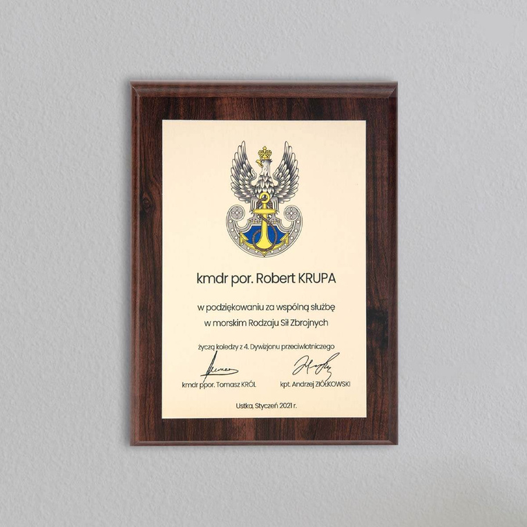 Podziękowanie za służbę DLA MARYNARZA eleganckie etui EMERYTURA