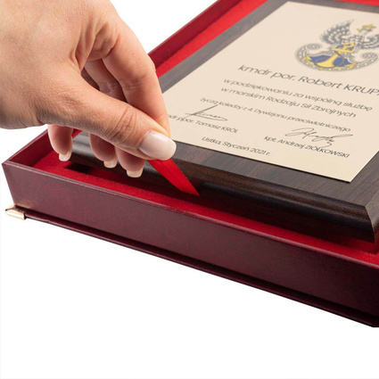 Podziękowanie za służbę DLA MARYNARZA eleganckie etui EMERYTURA