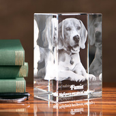 Zdjęcie Twojego pieska w trójwymiarze - grawer w statuetce szklanej