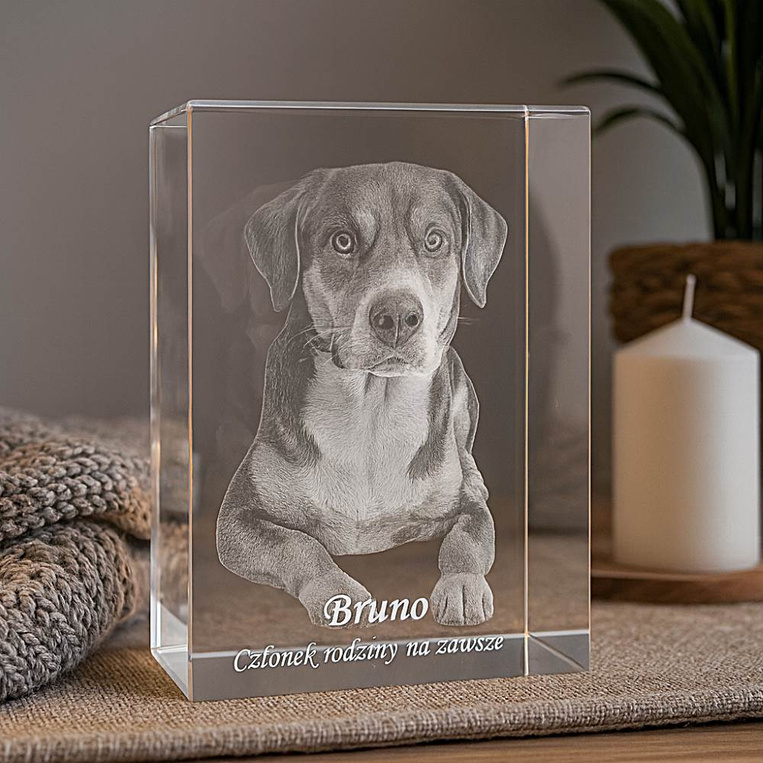 Zdjęcie 3D Twojego Psa - Zdjęcie Pamiątkowe z grawerem